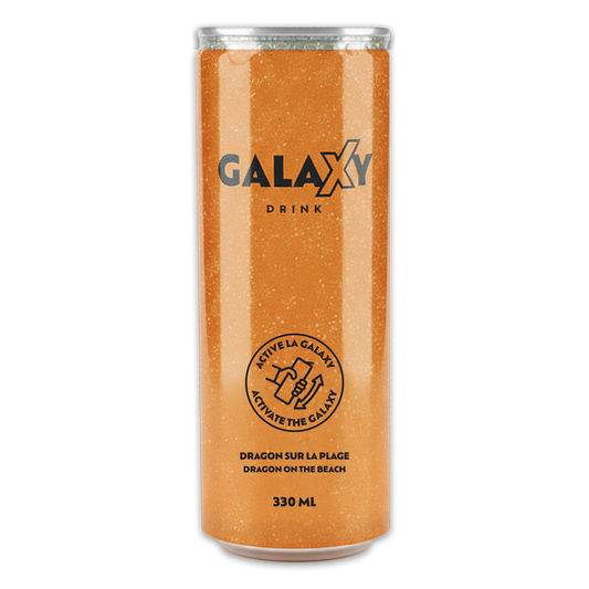 Galaxy Drink - Orange - Dragon sur la plage